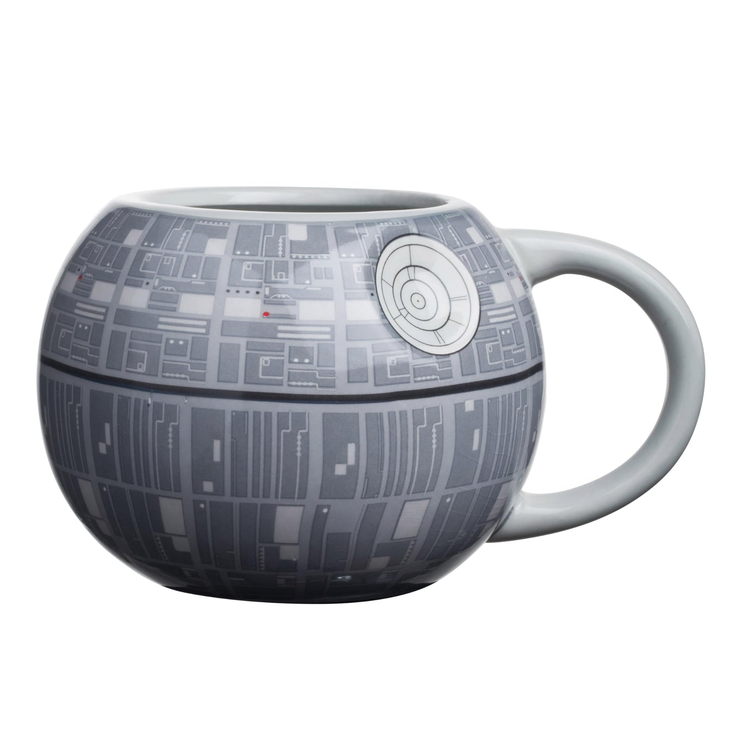 Silver Buffalo Star Wars Death Star 3D Sculpted Ceramic Coffee Mug for Cappuccino, Latte or Hot Tea, 20 ounce, Gray Multicolor SV9195