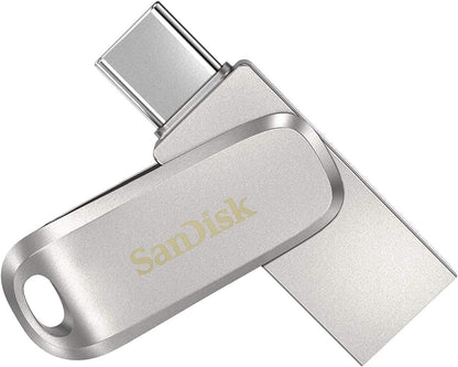 SanDisk 1TB Flash Drive (Bulk 2 Pack) Ultra Dual Drive Luxe USB Type-C for Smartphones, Tablets, and Computers - High Speed USB 3.1 (SDDDC4-1T00-G46) Bundle with (1) Everything But Stromboli Lanyard
