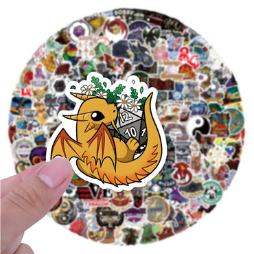 sxdaizjsym 200 Pcs Dungeons and Dragons Stickers for Laptop Water Bottle Bumper Luggage Computer Skateboard Snowboard, Gifts for Kids Girls Teens Boys Women Men