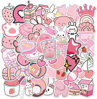 Tuqiso Water Bottle Stickers 200 PCS Hydroflask Stickers Waterproof Cute Aesthetic Vinyl Vsco for Laptop Luggage Skateboard Computer for Teens Girls Kids