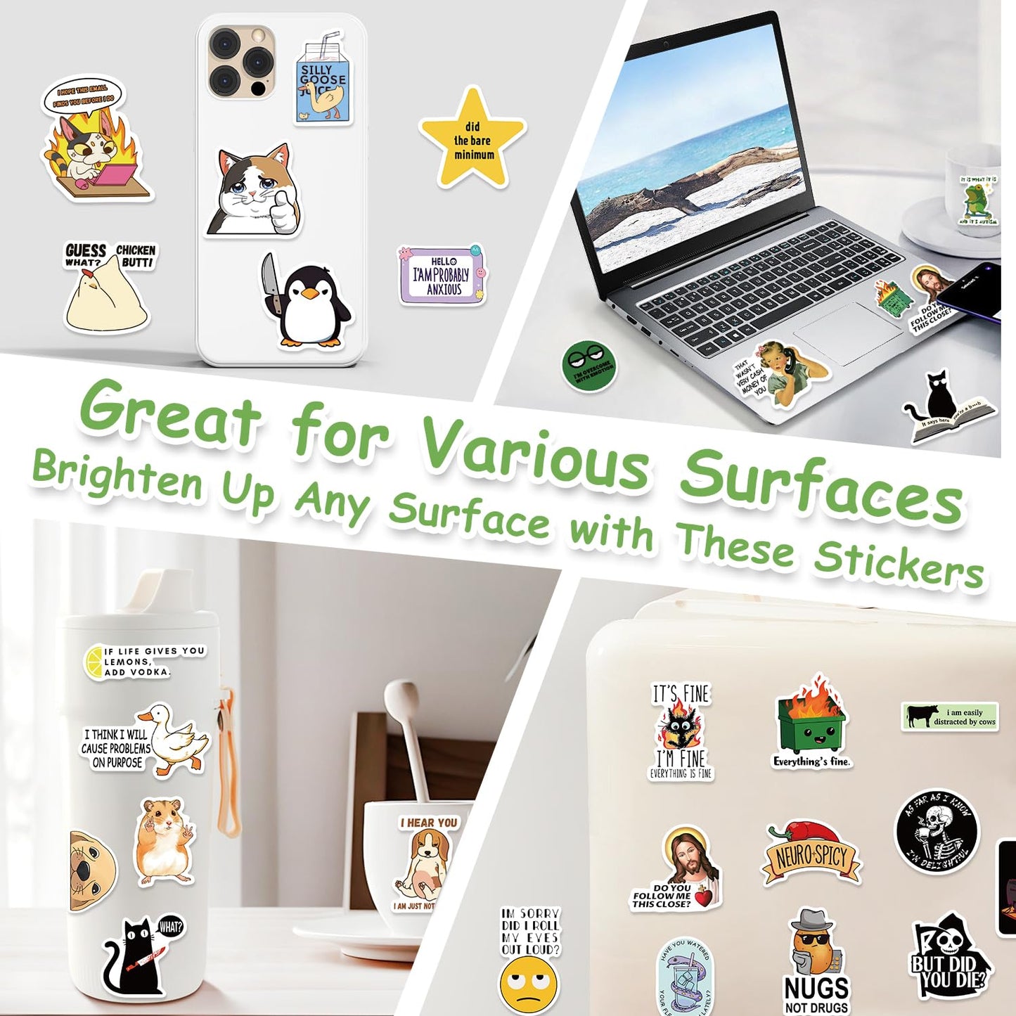 Aowplc 50 Stück Krankenschwester-Aufkleber, Vinyl-Aufkleber für Laptops und Wasserflaschen, Pflegeaccessoires für den Beruf 