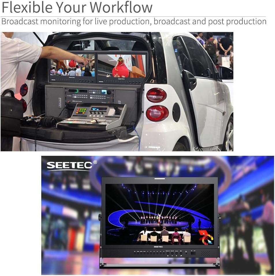 SEETEC P215-9HSD-192 21.5 Inch Broadcast Production LCD Monitor 3G SDI 4K HDMI Input and Output IPS Full HD 1920x1080
