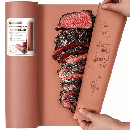 PerkHomy 18" x 200' (2400") Pink Butcher Paper Roll for Smoker BBQ Grilling Smoking Meat Unbleached Uncoated Unwaxed Peach (Pink, 18" x 200')