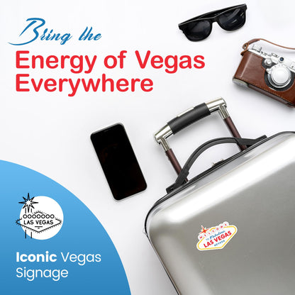 Sticky Expressions | (3 Pcs) Welcome to Fabulous Las Vegas Sticker - Size 3" by 2" - Strong Adhesive, Durable, Weatherproof Las Vegas Sticker. Perfect Vegas Stickers