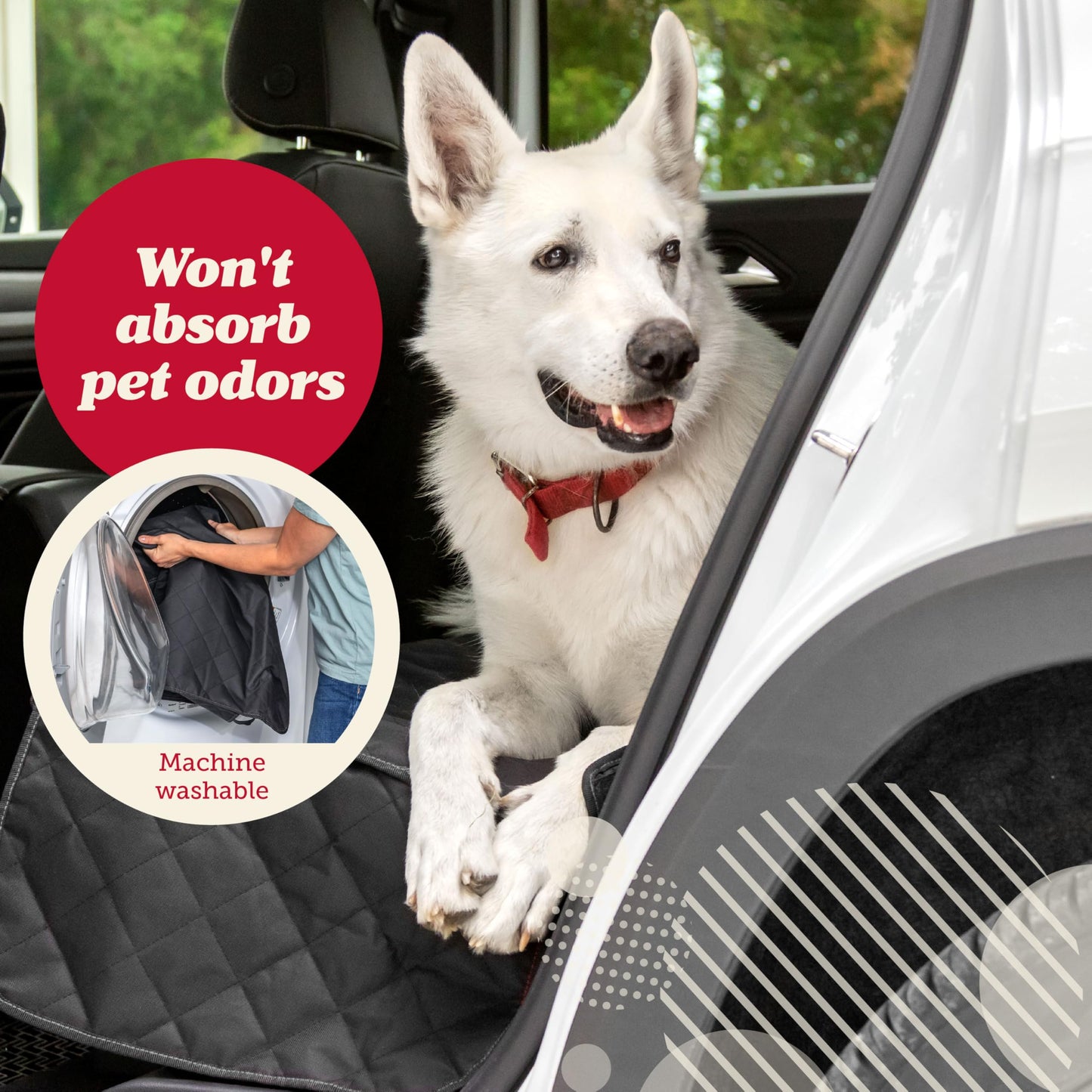 Lusso Gear Dog Car Seat Cover - Waterproof Non-Slip Car Back Seat Protector - Rear Car Seat Cover for Dogs - Universal Fit for Sedans Trucks SUVs - Scratchproof Backseat Car Cover - Machine Washable