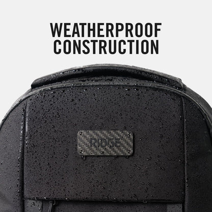 Ridge Commuter Pro Rucksack – Wetterfeste Laptoptasche aus 840D Ballistic Nylon, passend für 16-Zoll-Laptops, Reiserucksack mit Technik-Organizer (Königsschwarz)