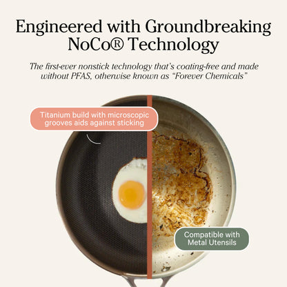 Our Place Titanium Pro Kochgeschirr-Duo – Always Pan &amp; Perfect Pot mit Antihaftbeschichtung | Dreilagig aus Titan und Edelstahl | Geeignet für Backofen, Induktion und alle Herdarten bis 538 °C | Chrom