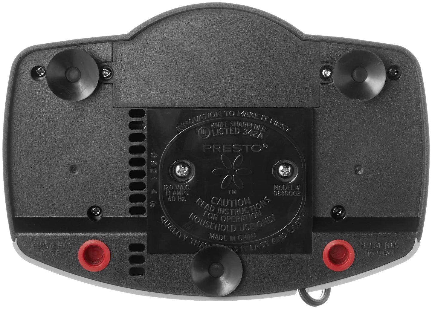 Presto 08800 EverSharp Elektrischer Messerschärfer, 2-stufiges System, Silber/Schwarz