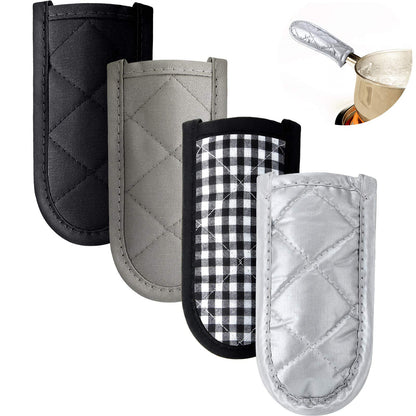 Patelai 4 Stück Pfannengriff-Überzüge, hitzebeständig, rutschfest, für Gusseisengriffe, ideal für die kalte Jahreszeit.