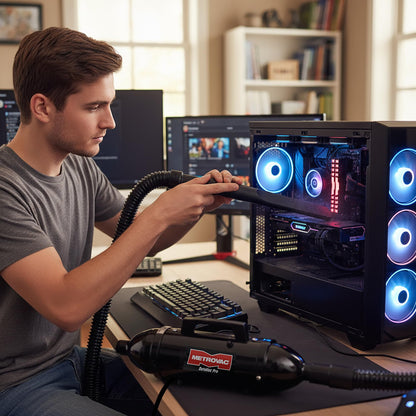 METROVAC Elektrischer DataVac Pro Serie | Modell MDV-1BA | Computerstaubsauger | Gebläse | Reiniger | Staubwedel | Hergestellt in den USA