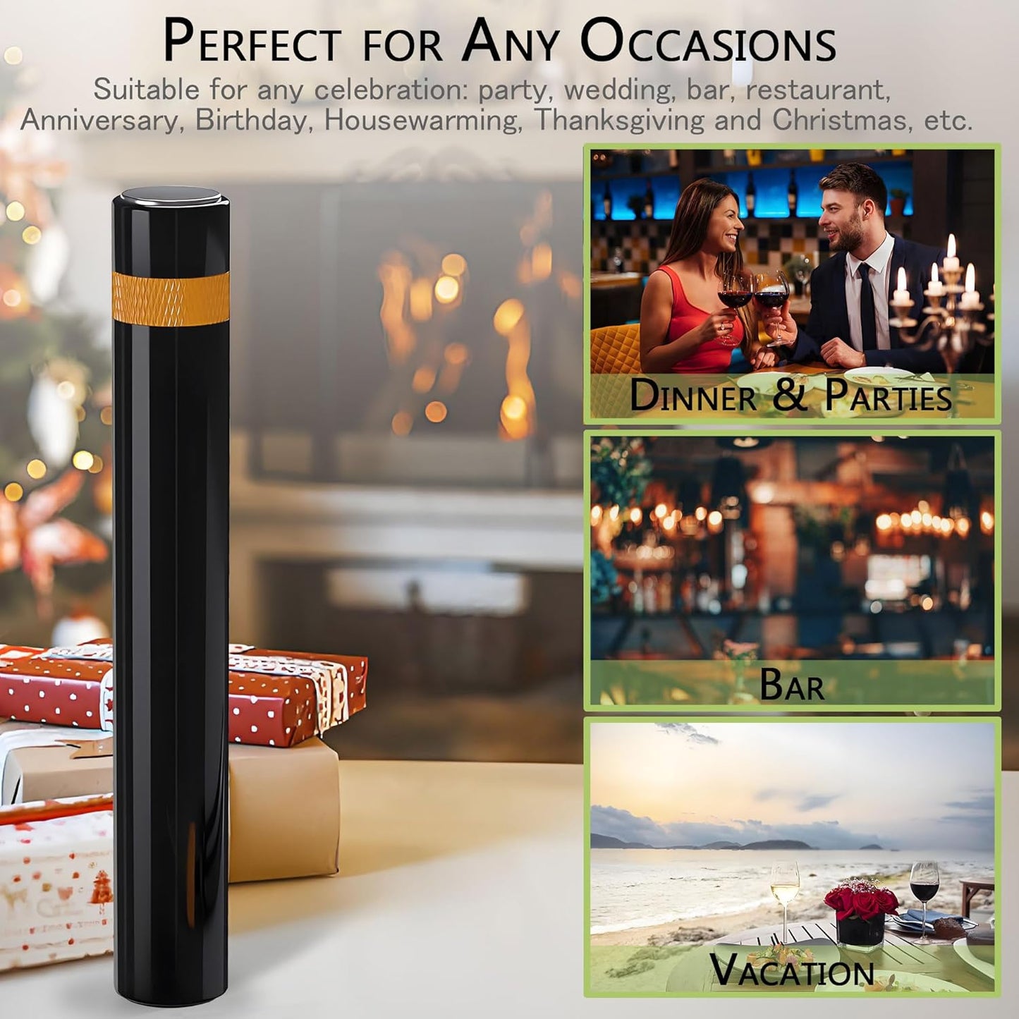 Mini Wine Opener | Travel Portable Pocket Air Pressure Pump Wine Bottle Opener | Assemblable Design Corkscrew 7S Quick Bottle Opening | for Home, Restaurant, Party,Wine Lovers