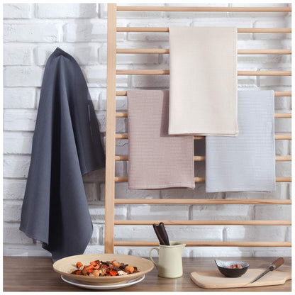 PY HOME &amp; SPORTS Geschirrtuch-Set, 100 % Baumwolle, Waffelpiqué, 4-teilig, super saugfähige Küchenhandtücher zum Trocknen und Reinigen (43 x 63,5 cm, 4er-Set)