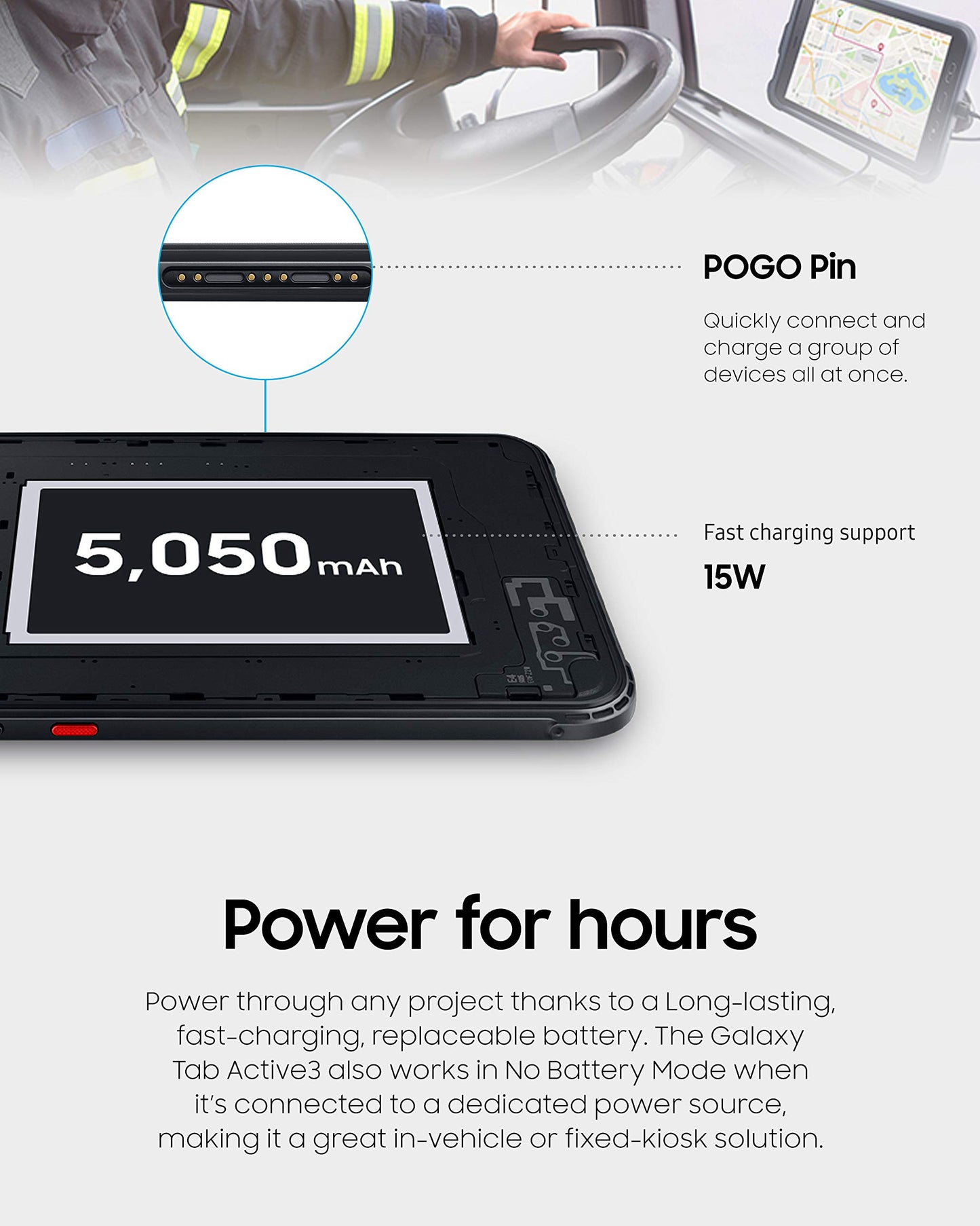 Samsung Galaxy Tab Active3 Enterprise Edition 8” Rugged Multi Purpose Tablet |64GB & WiFi & LTE (Unlocked) | Biometric Security (SM-T577UZKDN14), Black (Renewed)