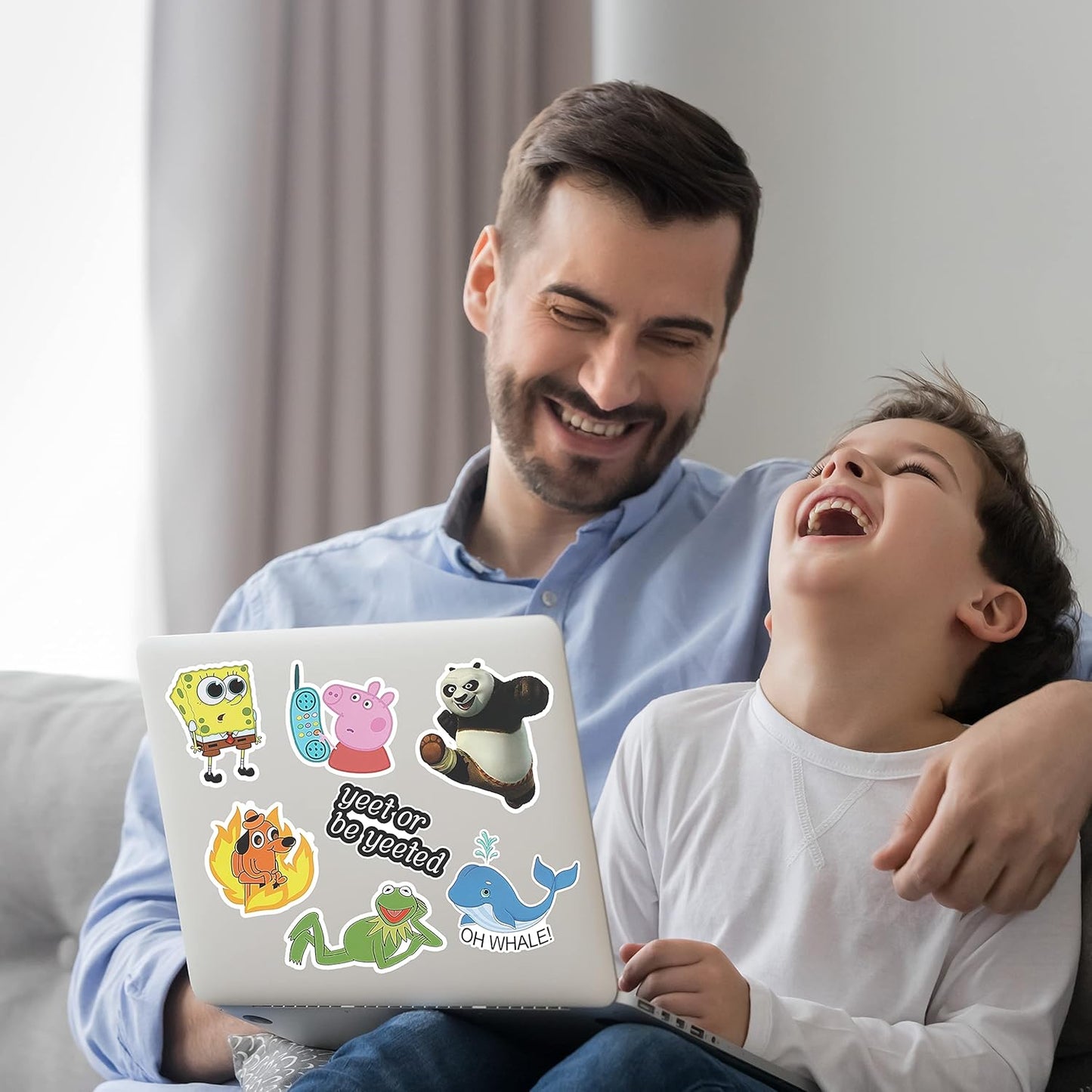 Mr. Pen Fun Covers - 131 pc Water Bottle Stickers with Memes and Vinyl