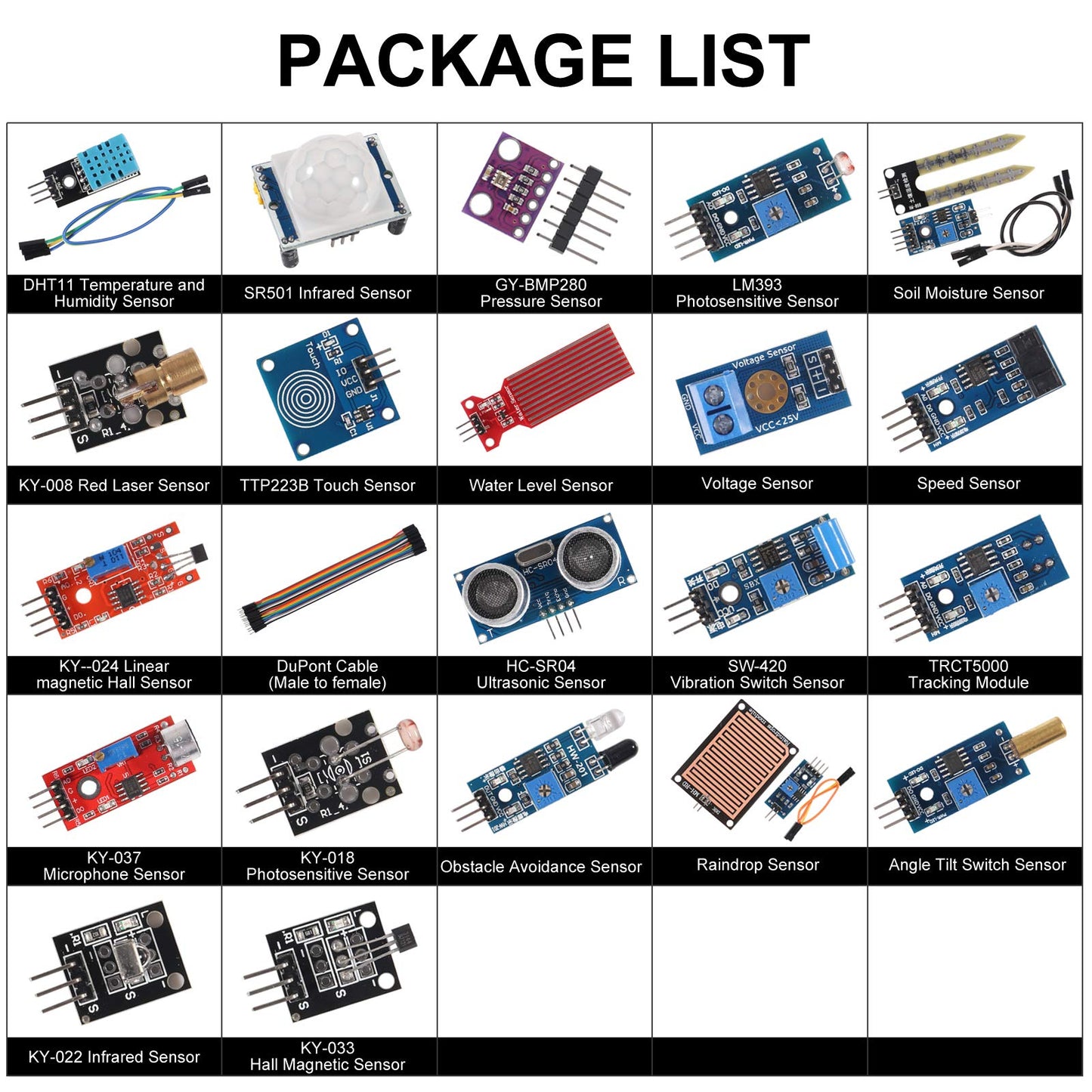 Sensor Modules Kit for Arduino Raspberry, 22 in 1 Project Super Starter Kits for UNO R3 Nano V3.0 Mega 2560 Mega 328 Project Starter Kit