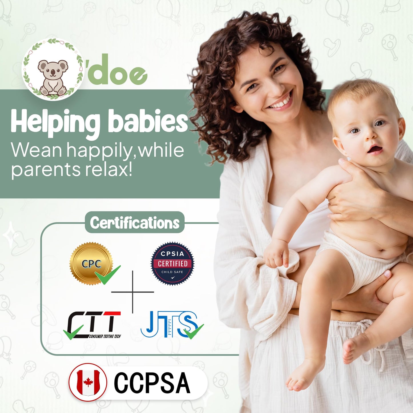 O'doe 17-teiliges BPA-freies Silikon-Baby-Fütterungsset | Dicke und weiche Saugnapfteller, Babyschalen, Holzgabel und -löffel und mehr | Macht die Mahlzeiten für Ihr Kleines einfach und unterhaltsam (Grün, V2)