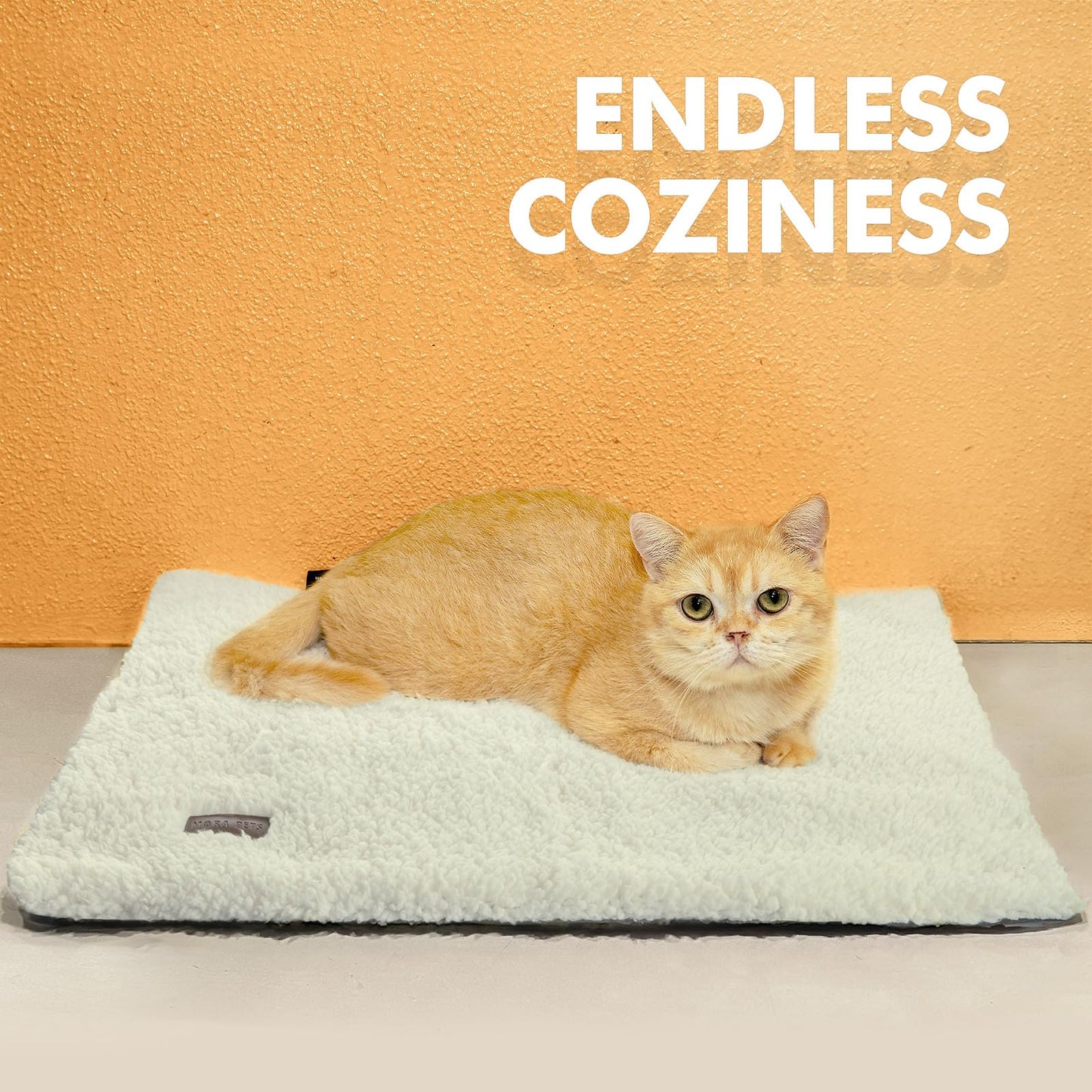 Self Warming Cat Bed Self Heating Cat Dog Mat 24 x 18 inch Extra Warm Thermal Pet Pad for Indoor Outdoor Pets with Removable Cover Non-Slip Bottom Washable Non Electric