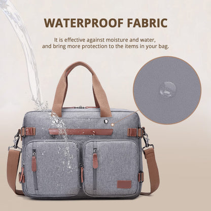 MOLNIA 3 in 1 Laptop Bag for Men, 17.3 Inch Work Bags for Men, Laptop Backpack, Briefcases, Messenger Bag, Computer Bags for Laptops for Men Women, Black