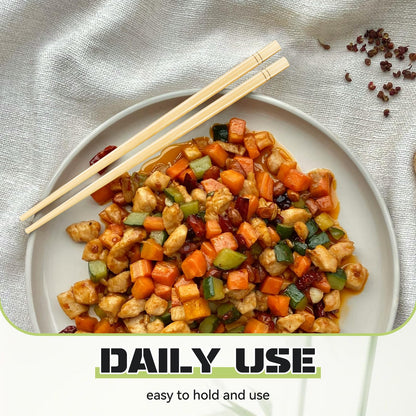 9.5 Inch X 5 Pairs Chopsticks,Reusable,Simplea and Minimalistic Design,More Size Choices 7"/9.5"/12"