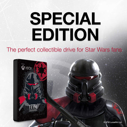 Seagate Game Drive For Xbox 2TB External Hard Drive Portable HDD - USB 3.0 Star Wars Jedi: Fallen Order Special Edition, Designed For Xbox One, 1 Year Rescue Service (Stea2000426)