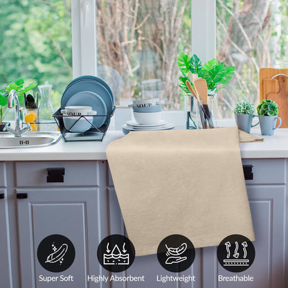 ROYALE LINENS Flour Sack Towels – 12 Pack 28x28 Inch White Kitchen Dish Towels – 100% Cotton Tea Towels for Bread Proofing, Cheese Straining, Baking, Cleaning, Drying, Embroidery, Multipurpose Use