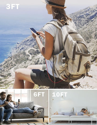 Sturdy USB C Cable[2-Pack,6FT], 3A Type C Fast Charging Cord Durable Braided Compatible with iPhone 15/16 serier, Samsung Galaxy Note 10/S10 LG V30 and More (USB 2.0,Red)