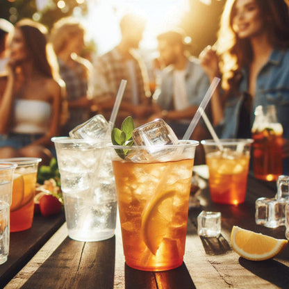 Party Essentials Einweg-Trinkhalme aus Kunststoff, 26 cm (10,25 Zoll) extra lang/300 Stück, einzeln verpackt, transparent