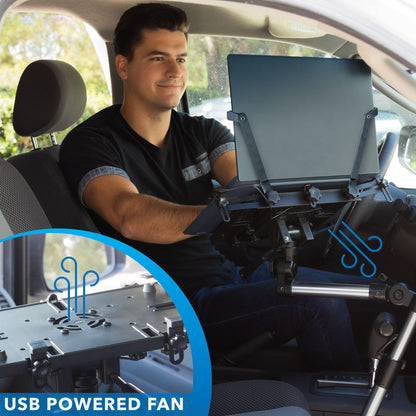 Mount-It! Car Laptop Mount for Commercial and Personal Use Vehicles | Heavy-Duty No Drill Notebook Vehicle Stand for Trucks, Vans and SUVs