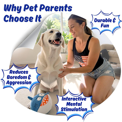 PeppyPawz 3-in-1 Quietschspielzeug aus weichem Plüsch für Hunde – ideal für aggressive Kauer. Interaktiver, robuster Knisterball mit Aufreißfunktion, ohne Füllung, in Geschenkbox – perfekt für Weihnachten, Welpen und andere kleine und große Hunderassen.