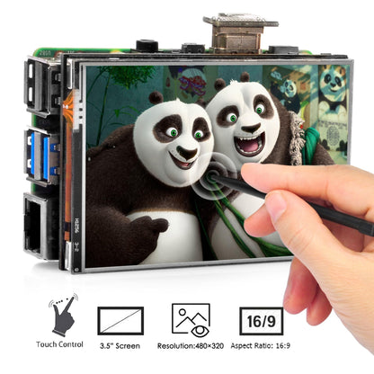 OSOYOO 3,5-Zoll-HDMI-LCD-Touchscreen-Monitor (TFT, 480 x 320 Pixel) für Raspberry Pi 5, 4, 3, Modell B, B+ und 2 mit Stift