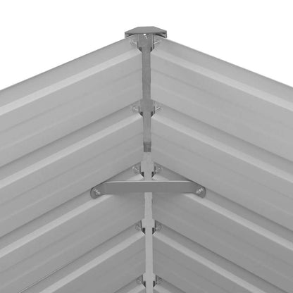 Hochbeet 100 x 100 x 77 cm Verzinkter Stahl Grau