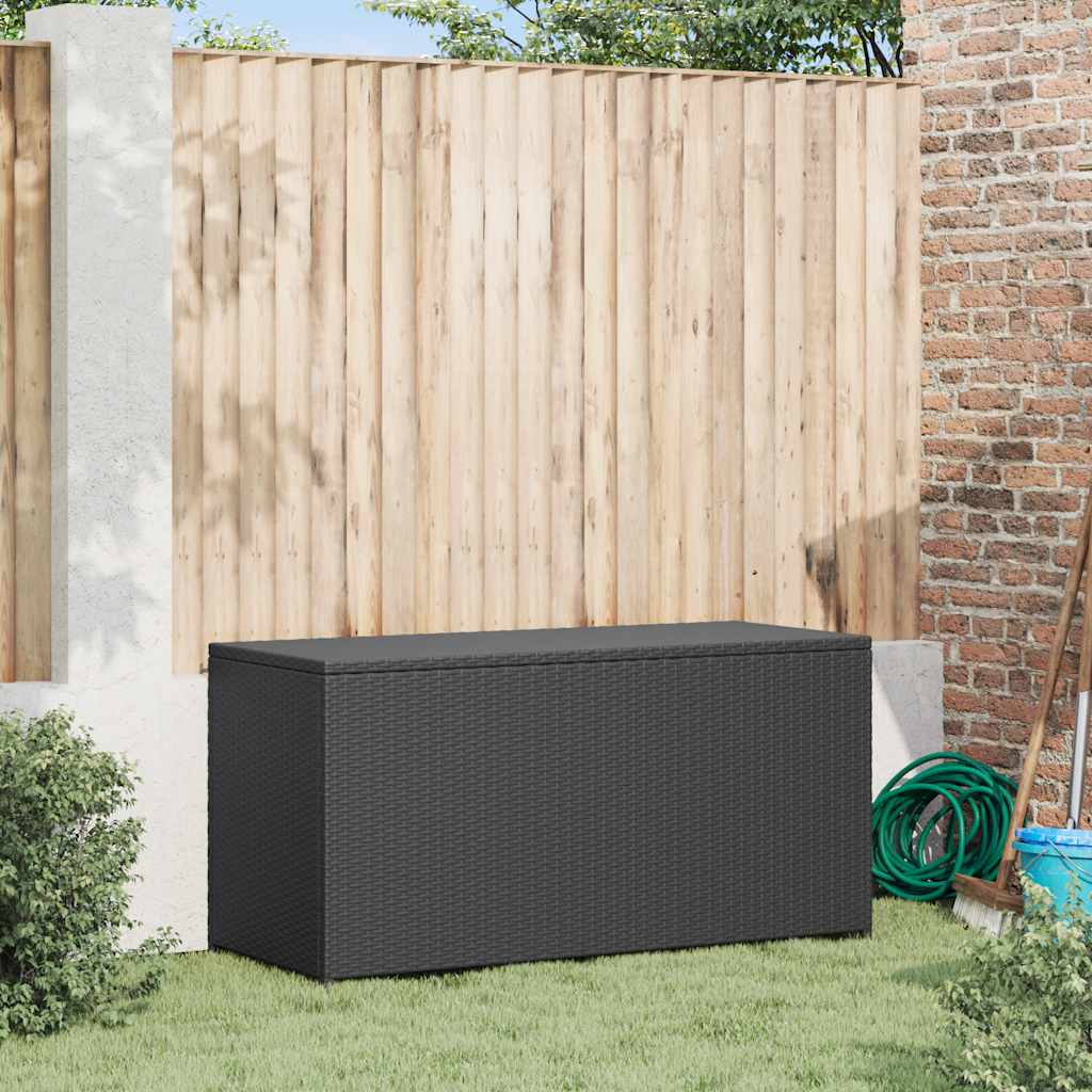 Garten-Auflagenbox Schwarz 120x50x60 cm Poly Rattan