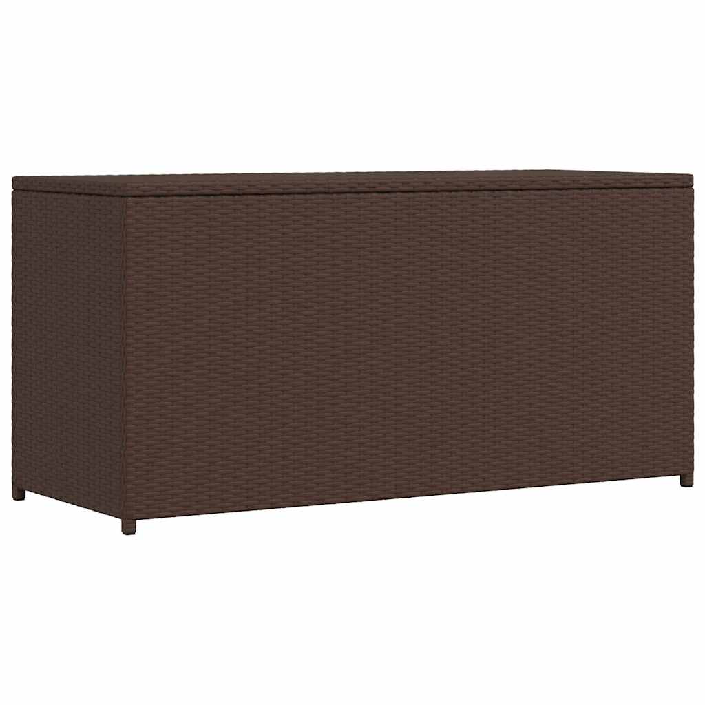 Garten-Auflagenbox Braun 120x50x60 cm Poly Rattan