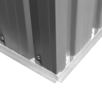 Gartenschuppen Grau Metall 204 x 132 x 186 cm