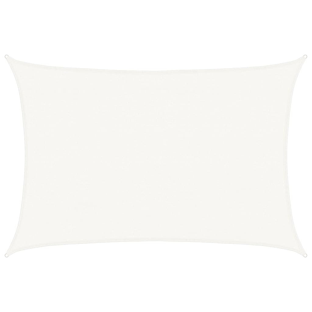 Sonnensegel HDPE Rechteckig 4 x 6 m Weiß