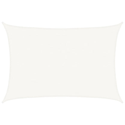 Sonnensegel HDPE Rechteckig 4 x 6 m Weiß