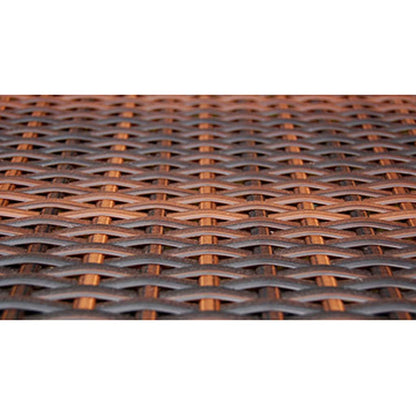 5-tlg. Garten-Essgruppe mit Auflagen Poly Rattan Braun