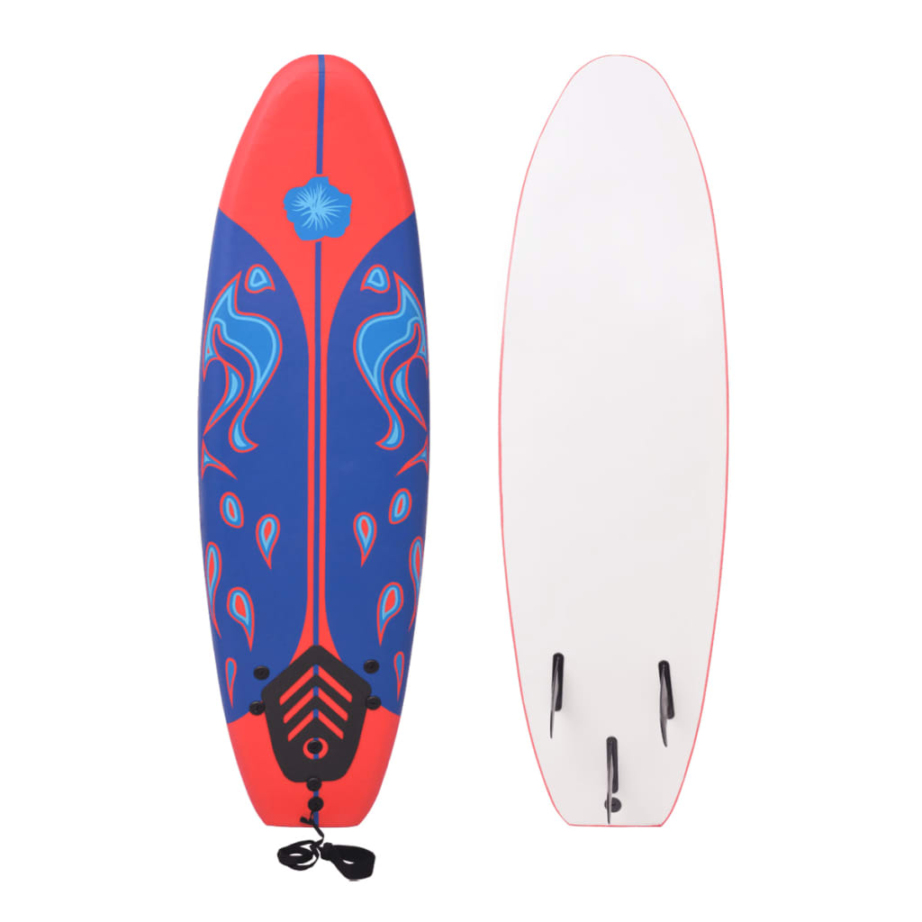 Surfbrett Blau und Rot 170 cm