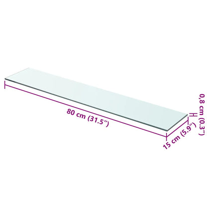 Regalboden Glas Transparent 80x15 cm