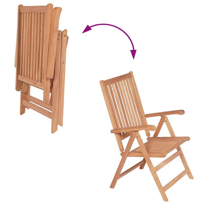 Verstellbare Gartenstühle 2 Stk. Massivholz Teak