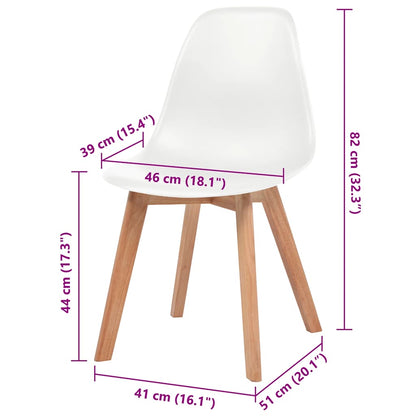 Esszimmerstühle 6 Stk. Weiß Kunststoff