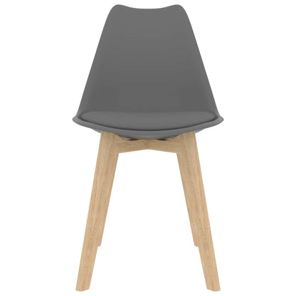 Esszimmerstühle 2 Stk. Grau Kunststoff