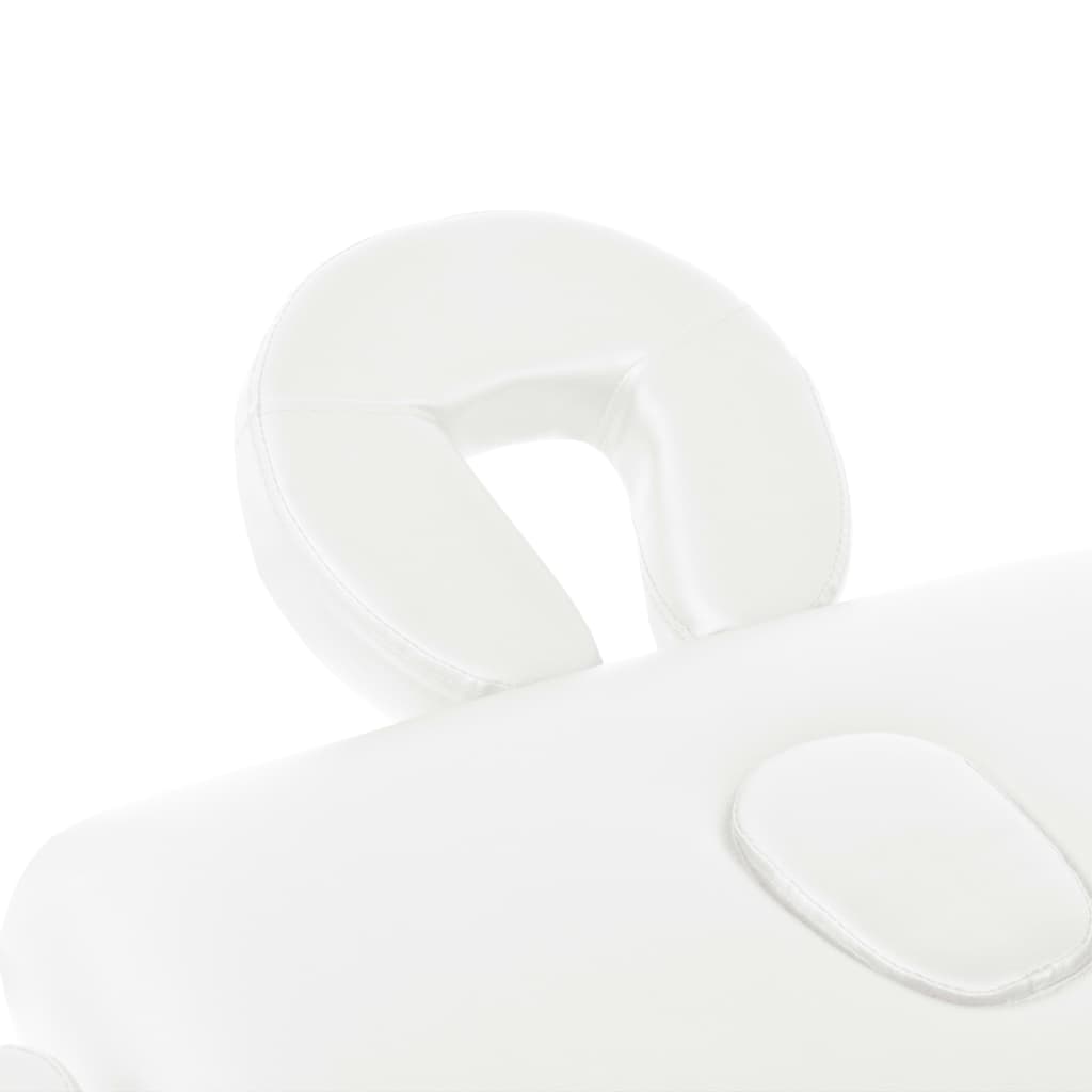 Massageliege 2-Zonen Klappbar 10 cm Sitz Weiß