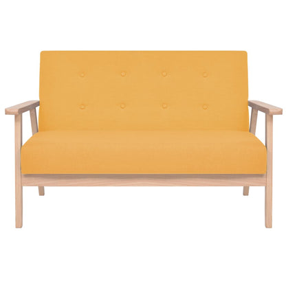 Sofa-Set 2-tlg. Stoff Gelb