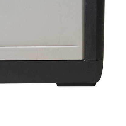 Gartenschrank mit 3 Böden Schwarz und Grau