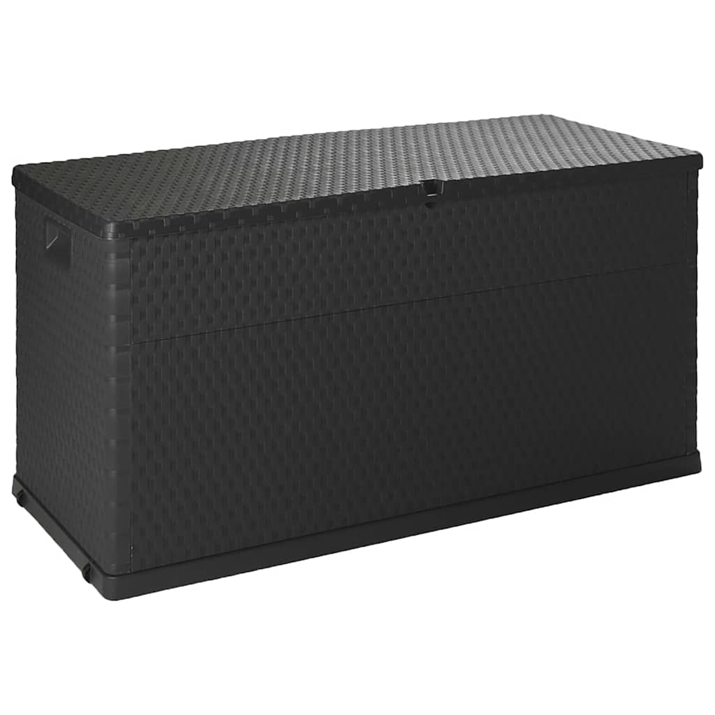 Garten-Aufbewahrungsbox Anthrazit 120x56x63 cm PP Rattan