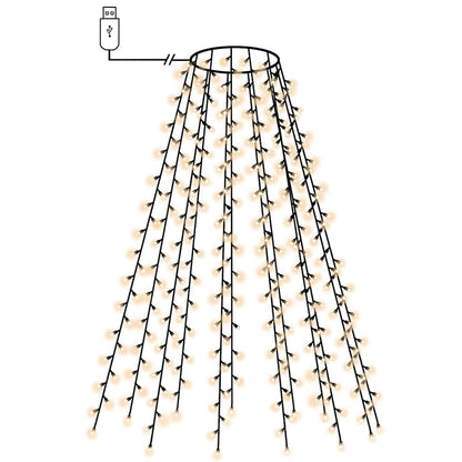 Weihnachtsbaum-Lichternetz mit 210 LEDs 210 cm