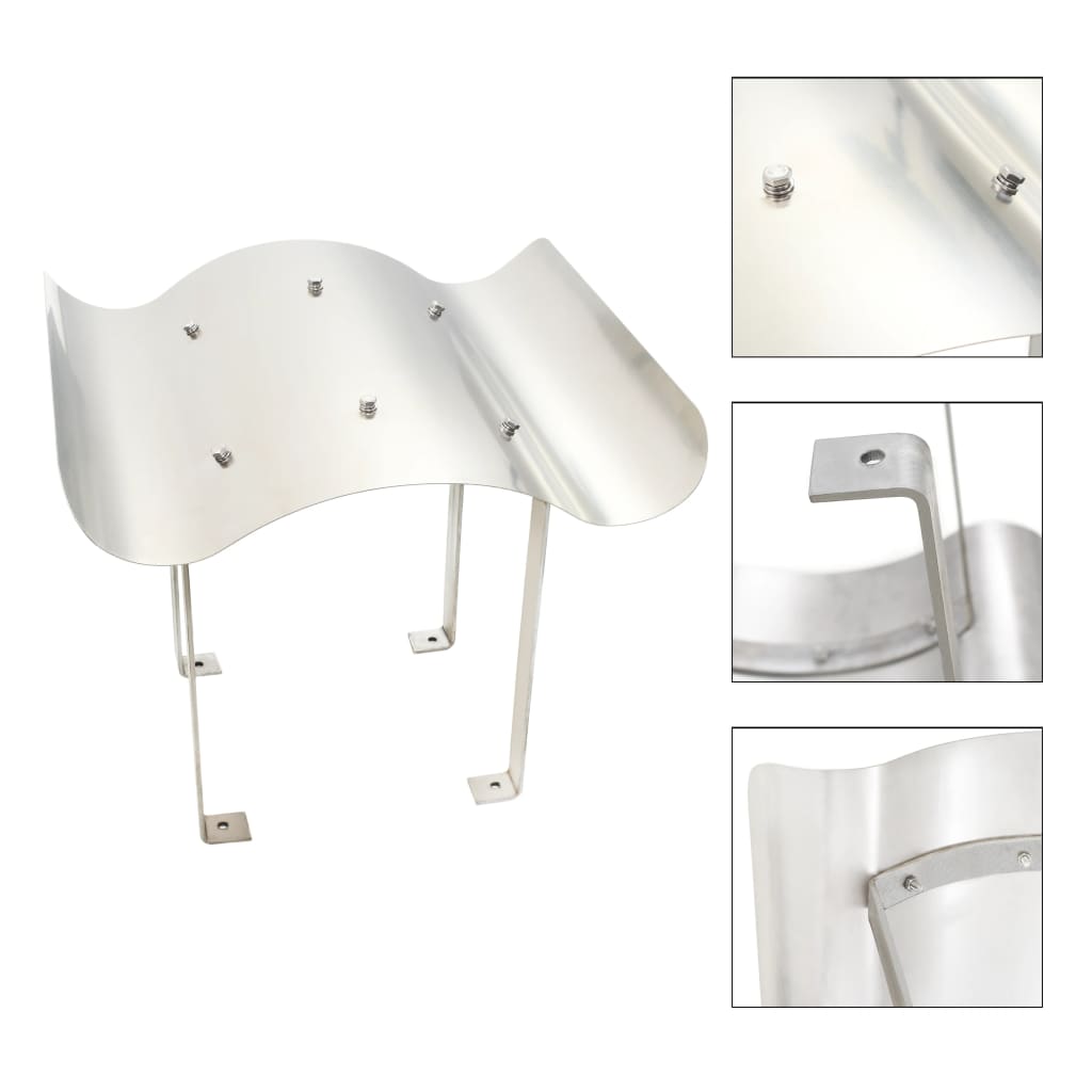 Schornsteinabdeckung Edelstahl 50 x 50 x 37 cm