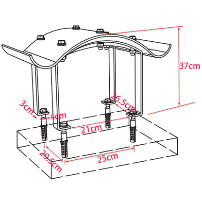 Schornsteinabdeckung Edelstahl 50 x 50 x 37 cm