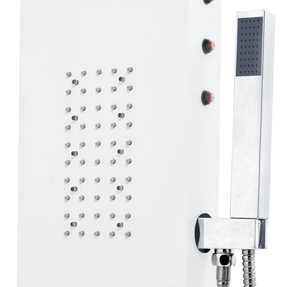 Duschpaneel Aluminium 20x44x130 cm Weiß